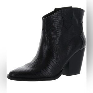 Chinese Laundry Croc- Embossed Western Ankle Boots